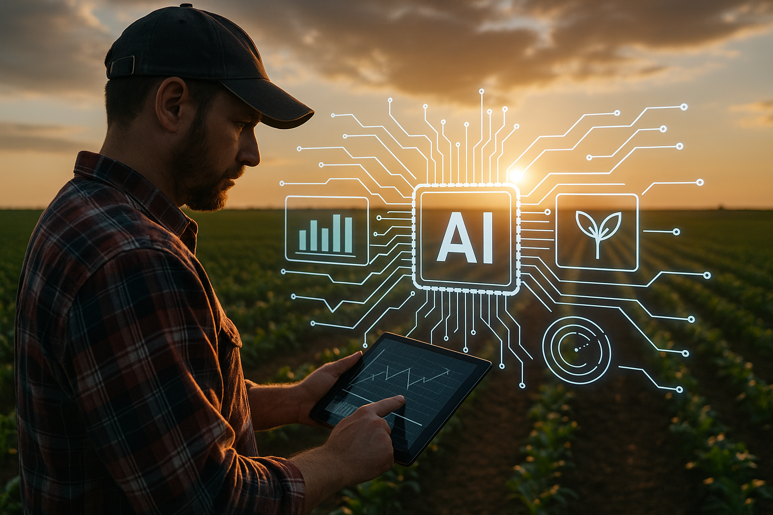 农民使用科技设备